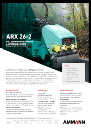 Тандемні вібраційні дорожні катки Ammann ARX 26-2