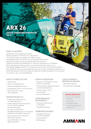 Тандемні вібраційні дорожні катки Ammann ARX 26