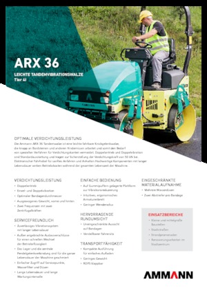 Тандемні вібраційні дорожні катки Ammann ARX 36