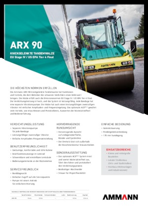 Тандемні вібраційні дорожні катки Ammann ARX 90 T 4f