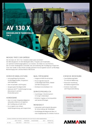 Тандемні вібраційні дорожні катки Ammann AV 130 X