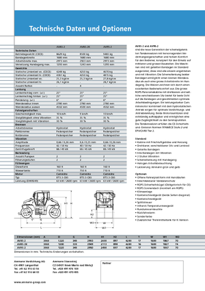 Тандемні вібраційні дорожні катки Ammann AV 95-2