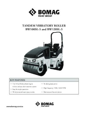 Тандемні вібраційні дорожні катки Bomag BW 100 SL-5