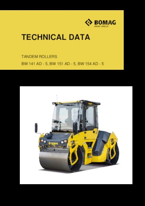 Тандемні вібраційні дорожні катки Bomag BW 151 AD-5