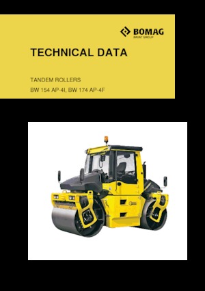 Тандемні вібраційні дорожні катки Bomag BW 174 APO 4f