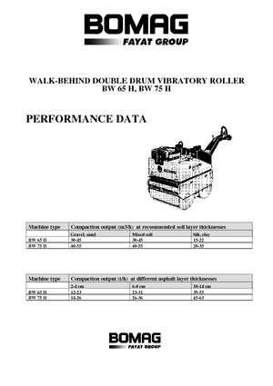 Тандемні вібраційні дорожні катки Bomag BW 65 H E-Start
