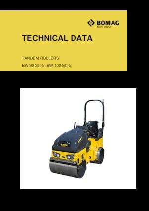 Тандемні вібраційні дорожні катки Bomag BW 100 SC-5