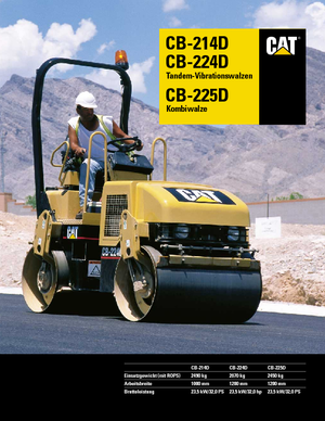 Тандемні вібраційні дорожні катки Caterpillar CB 214 D