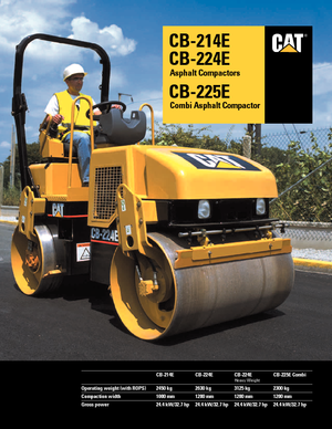 Тандемні вібраційні дорожні катки Caterpillar CB 224 E