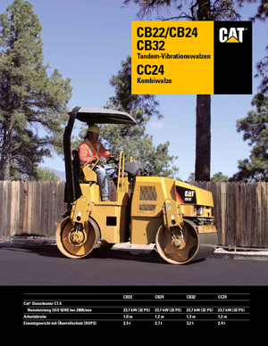 Тандемні вібраційні дорожні катки Caterpillar CB22