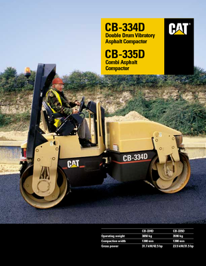 Тандемні вібраційні дорожні катки Caterpillar CB 334 D