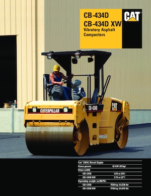 Тандемні вібраційні дорожні катки Caterpillar CB-434D XW