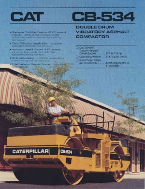 Тандемні вібраційні дорожні катки Caterpillar CB-534