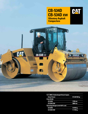 Тандемні вібраційні дорожні катки Caterpillar CB534D