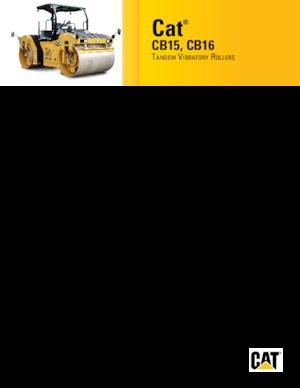 Тандемні вібраційні дорожні катки Caterpillar CB15