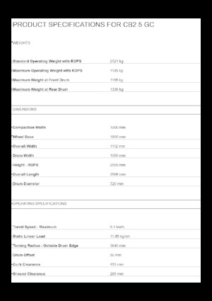 Тандемні вібраційні дорожні катки Caterpillar CB2.5 GC
