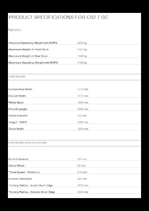 Тандемні вібраційні дорожні катки Caterpillar CB2.7 GC