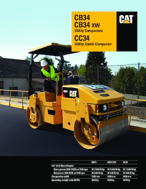 Тандемні вібраційні дорожні катки Caterpillar CB34 XW