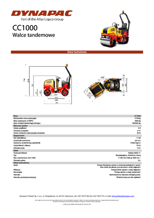 Тандемні вібраційні дорожні катки Dynapac CC 1000