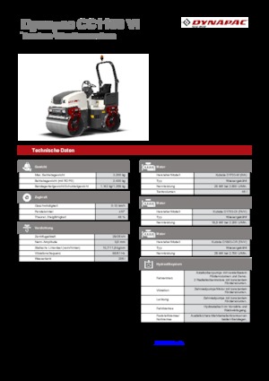 Тандемні вібраційні дорожні катки Dynapac CC 1100 VI