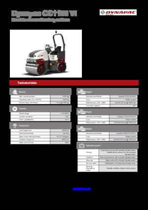 Тандемні вібраційні дорожні катки Dynapac CC 1100 VI