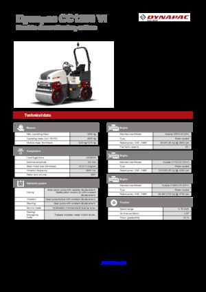 Тандемні вібраційні дорожні катки Dynapac CC 1200 VI 