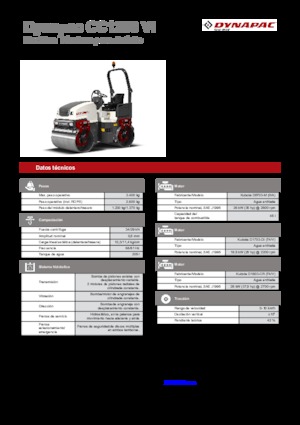 Тандемні вібраційні дорожні катки Dynapac CC 1200 VI 