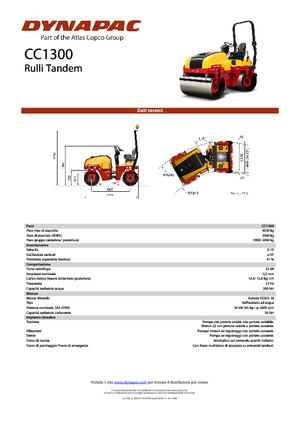 Тандемні вібраційні дорожні катки Dynapac CC 1300