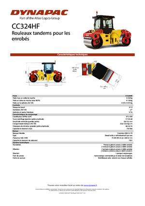 Тандемні вібраційні дорожні катки Dynapac CC 324 HF