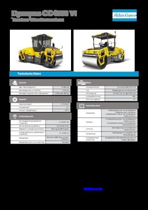 Тандемні вібраційні дорожні катки Dynapac CC 4000 VI