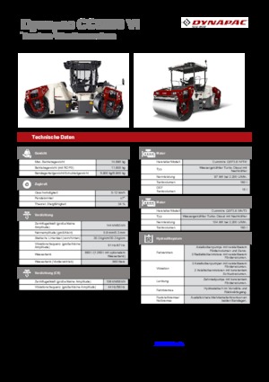 Тандемні вібраційні дорожні катки Dynapac CC 5200 VI