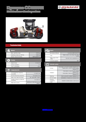 Тандемні вібраційні дорожні катки Dynapac CC 6200 VI