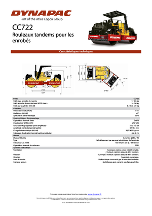 Тандемні вібраційні дорожні катки Dynapac CC 722