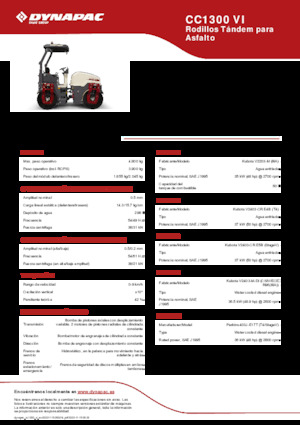 Тандемні вібраційні дорожні катки Dynapac CC1300 VI