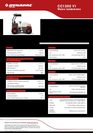Тандемні вібраційні дорожні катки Dynapac CC1300 VI