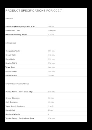 Тандемні вібраційні дорожні катки Caterpillar CC2.7