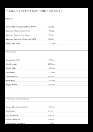 Тандемні вібраційні дорожні катки Caterpillar CC4.0