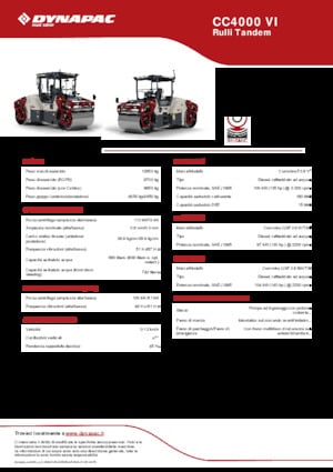 Тандемні вібраційні дорожні катки Dynapac CC4000 VI
