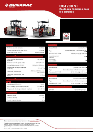 Тандемні вібраційні дорожні катки Dynapac CC4200 VI
