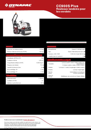 Тандемні вібраційні дорожні катки Dynapac CC900S Plus
