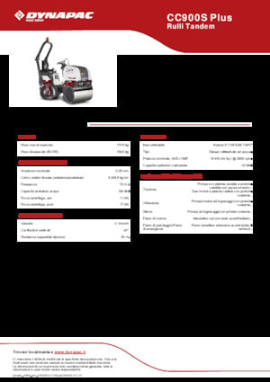 Тандемні вібраційні дорожні катки Dynapac CC900S Plus