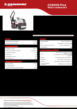 Тандемні вібраційні дорожні катки Dynapac CC900S Plus