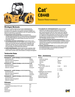 Тандемні вібраційні дорожні катки Caterpillar CD44B