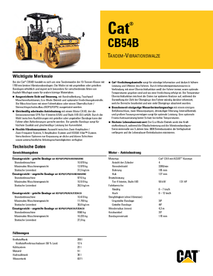 Тандемні вібраційні дорожні катки Caterpillar CD54B
