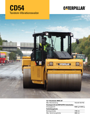 Тандемні вібраційні дорожні катки Caterpillar CD 54