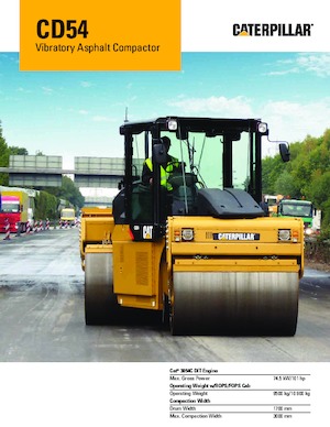 Тандемні вібраційні дорожні катки Caterpillar CD54