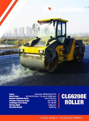 Тандемні вібраційні дорожні катки Liugong CLG6208E