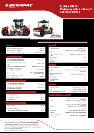 Тандемні вібраційні дорожні катки Dynapac CO 4200 VI