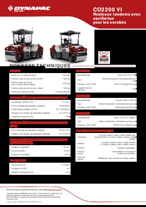 Тандемні вібраційні дорожні катки Dynapac CO2200 VI