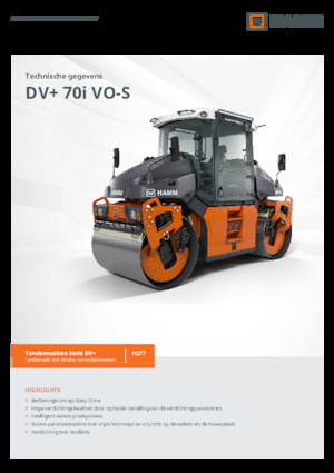 Тандемні вібраційні дорожні катки Hamm DV+ 70i VO-S